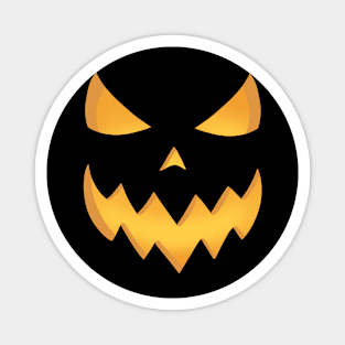 Grinning Jack O Lantern Face Magnet